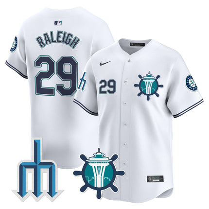 Men's Seattle Mariners Trident Patch Vapor Premier Limited Jersey - All Stitched