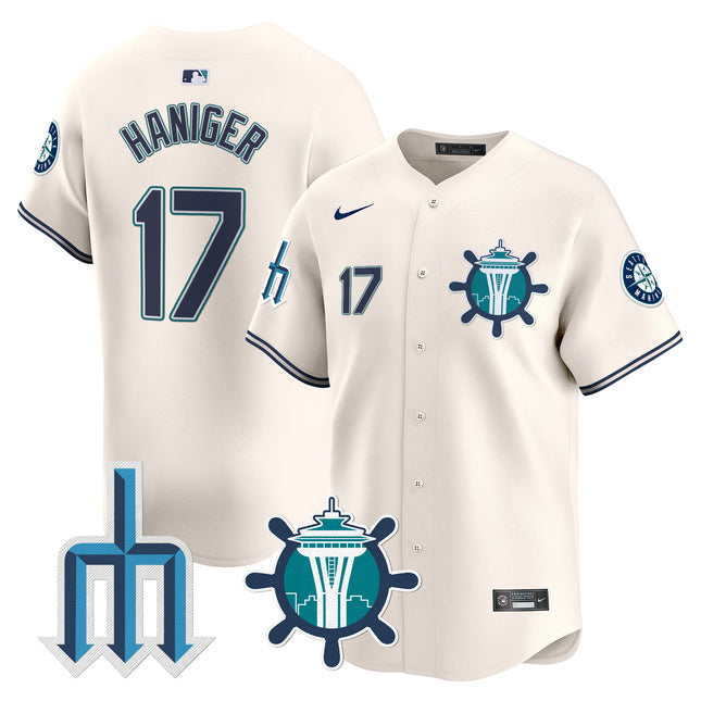 Men's Seattle Mariners Trident Patch Vapor Premier Limited Jersey - All Stitched