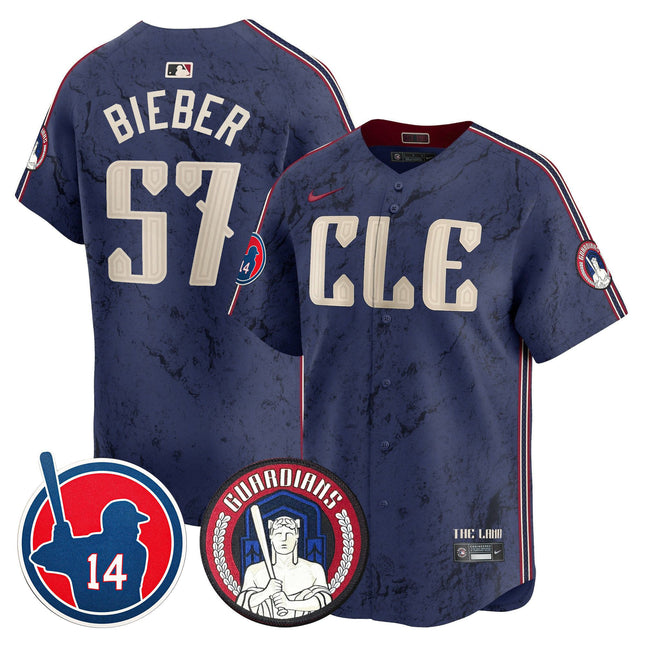 Men's Cleveland Guardians Larry Doby Patch City Connect Vapor Premier Limited Jersey - All Stitched