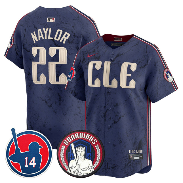 Men's Cleveland Guardians Larry Doby Patch City Connect Vapor Premier Limited Jersey - All Stitched