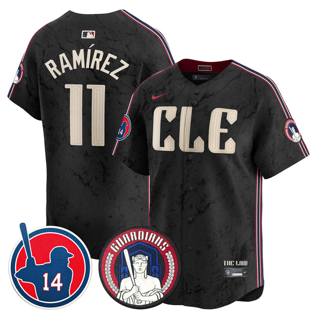 Men's Cleveland Guardians Larry Doby Patch City Connect Vapor Premier Limited Jersey - All Stitched