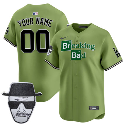 Dodgers Breaking Bad Walter White Patch Vapor Premier Limited Custom Jersey - All Stitched