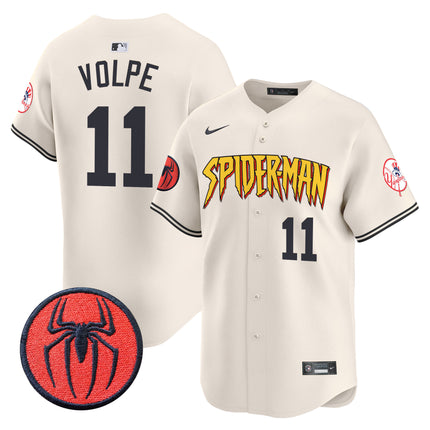 Men's New York Yankees Spider-Man Vapor Premier Limited Jersey - All Stitched
