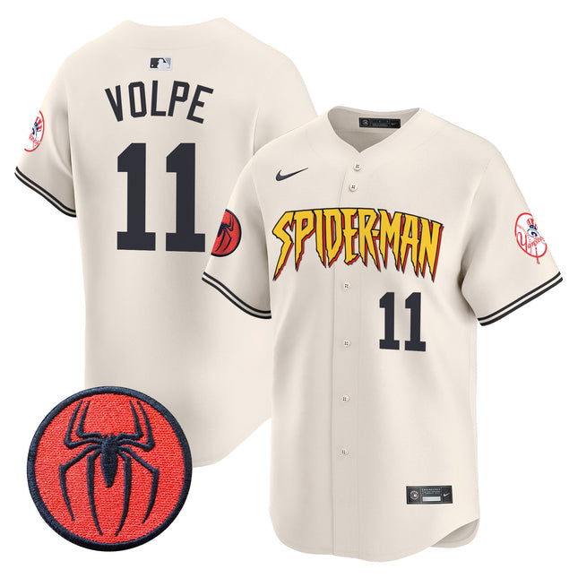 Men's New York Yankees Spider-Man Vapor Premier Limited Jersey - All Stitched
