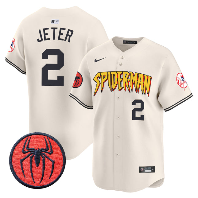 Men's New York Yankees Spider-Man Vapor Premier Limited Jersey - All Stitched
