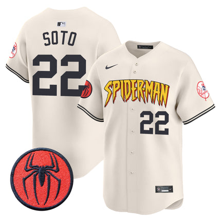 Men's New York Yankees Spider-Man Vapor Premier Limited Jersey - All Stitched