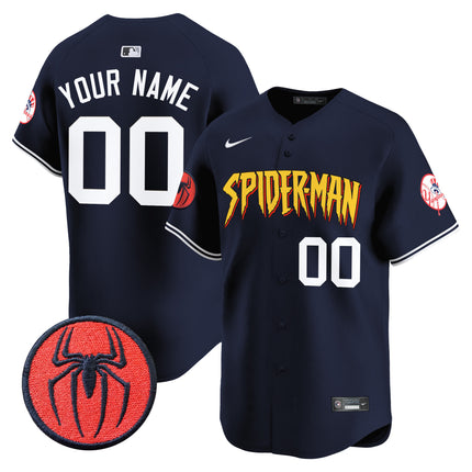 New York Yankees Spider-Man Vapor Premier Limited Custom Jersey - All Stitched