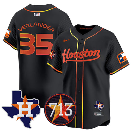 Men's Astros Space City 713 Patch Vapor Premier Limited Jersey - All Stitched