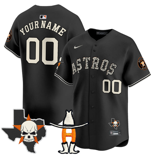 Houston Astros Halloween Vapor Premier Limited Custom Jersey - All Stitched
