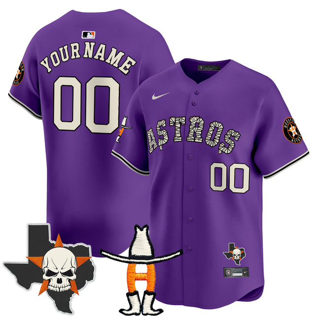 Houston Astros Halloween Vapor Premier Limited Custom Jersey - All Stitched
