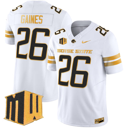 Men's Boise State Broncos 2024 Gold Vapor Limited Jersey - All Stitched