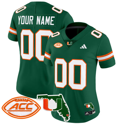 Miami Hurricanes 2024 Florida Patch Vapor Limited Custom Jersey - All Stitched