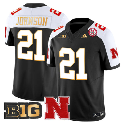 Men's Nebraska Cornhuskers 2024 Gold Trim Vapor Limited Jersey - All Stitched
