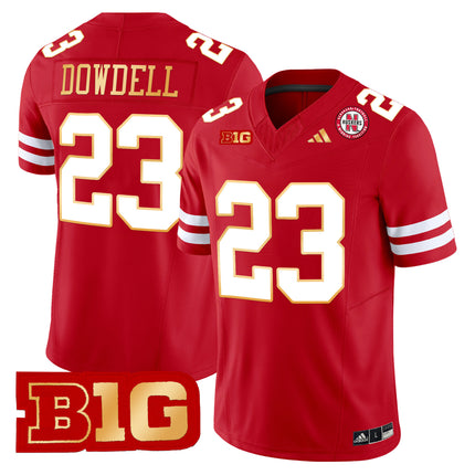 Men's Nebraska Cornhuskers 2024 Gold Trim Vapor Limited Jersey - All Stitched