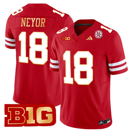 Men's Nebraska Cornhuskers 2024 Gold Trim Vapor Limited Jersey - All Stitched