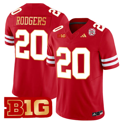 Men's Nebraska Cornhuskers 2024 Gold Trim Vapor Limited Jersey - All Stitched