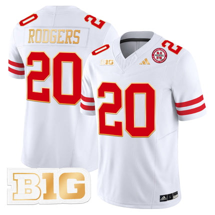 Men's Nebraska Cornhuskers 2024 Gold Trim Vapor Limited Jersey - All Stitched