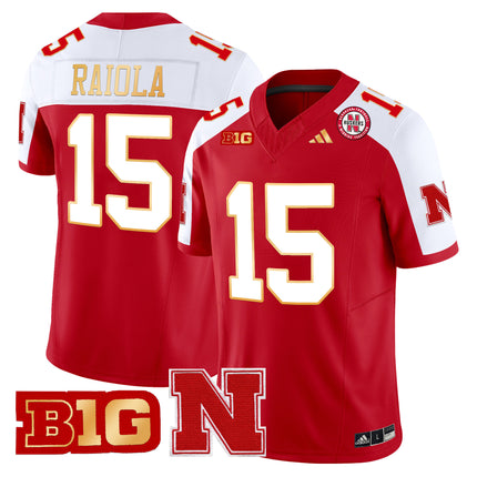 Men's Nebraska Cornhuskers 2024 Gold Trim Vapor Limited Jersey - All Stitched