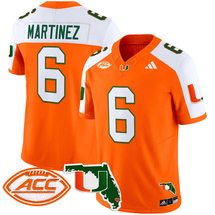 Men's Miami Hurricanes 2024 Florida Patch Vapor Limited Jersey - All Stitched