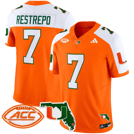 Men's Miami Hurricanes 2024 Florida Patch Vapor Limited Jersey - All Stitched
