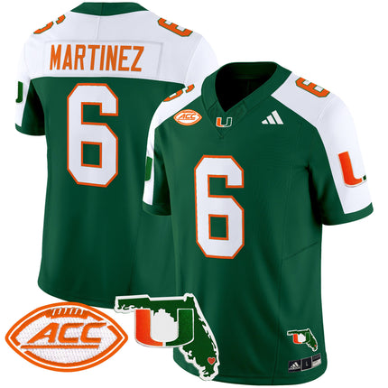 Men's Miami Hurricanes 2024 Florida Patch Vapor Limited Jersey - All Stitched