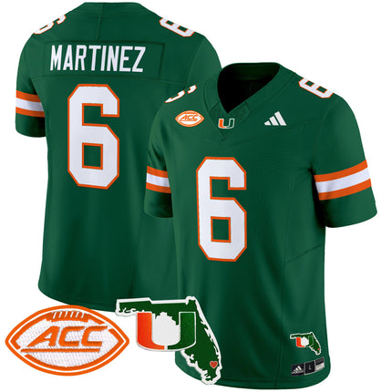 Men's Miami Hurricanes 2024 Florida Patch Vapor Limited Jersey - All Stitched