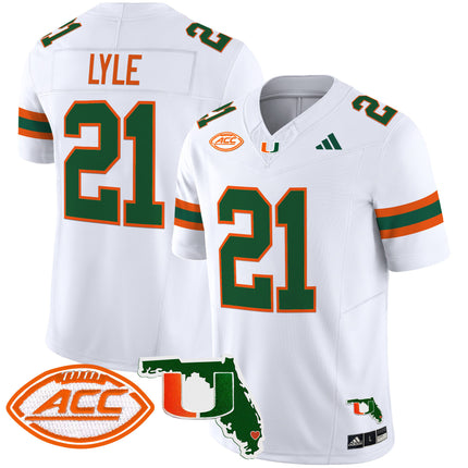 Men's Miami Hurricanes 2024 Florida Patch Vapor Limited Jersey - All Stitched