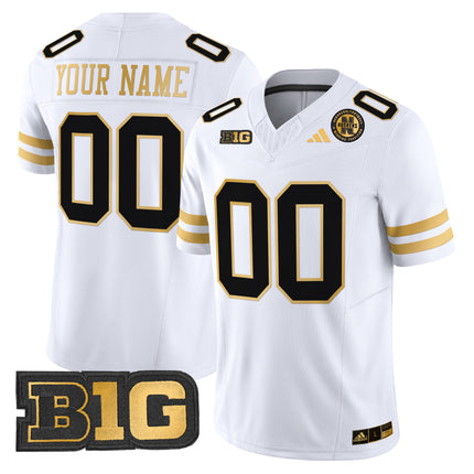 Nebraska Cornhuskers 2024 Gold Vapor Limited Custom Jersey - All Stitched