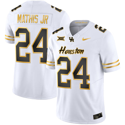 Men's Houston Cougars 2023 Oilers Inspired Gold Jersey - All Stitched