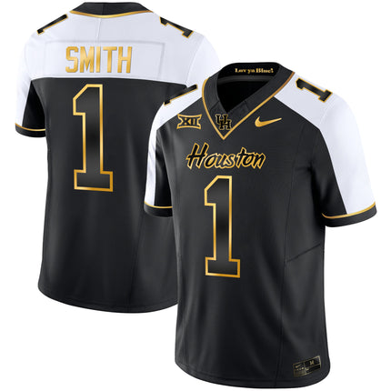 Men's Houston Cougars 2023 Oilers Inspired Gold Jersey - All Stitched