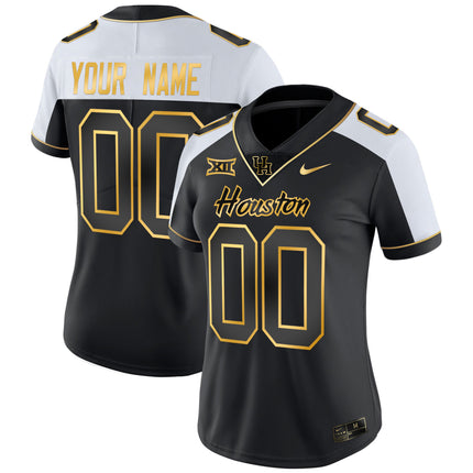 Houston Cougars 2023 Oilers Inspired Gold Custom Jersey - All Stitched