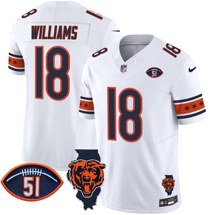 Men's Bears Illinois & Dick Butkus Patch Vapor Limited Jersey - All Stitched