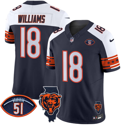 Men's Bears Illinois & Dick Butkus Patch Vapor Limited Jersey - All Stitched