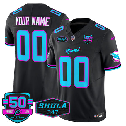 Custom Gender/Name Dolphins Miami Vice Vapor Limited Jersey V4 - All Stitched