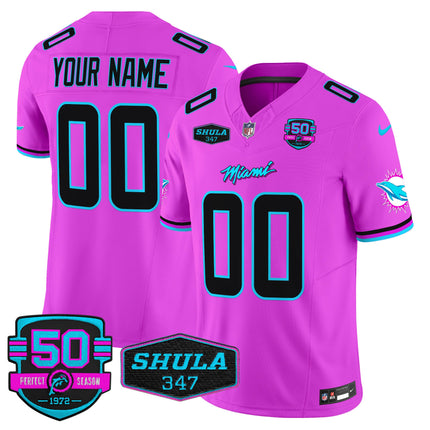 Custom Gender/Name Dolphins Miami Vice Vapor Limited Jersey V4 - All Stitched