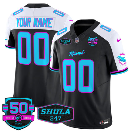 Custom Gender/Name Dolphins Miami Vice Vapor Limited Jersey V4 - All Stitched