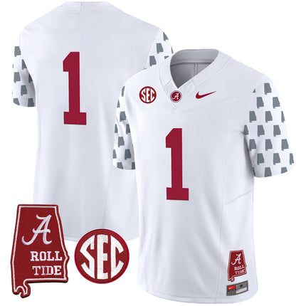 Men's Alabama Crimson Tide Vapor Limited Jersey - Alabama State Style - All Stitched