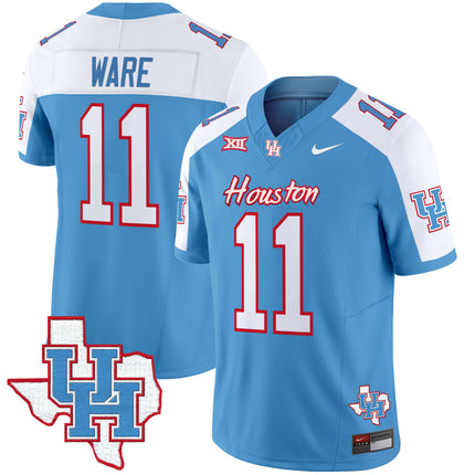 Men's Houston Cougars 2024 Oilers Inspired Vapor Limited Jersey - All Stitched