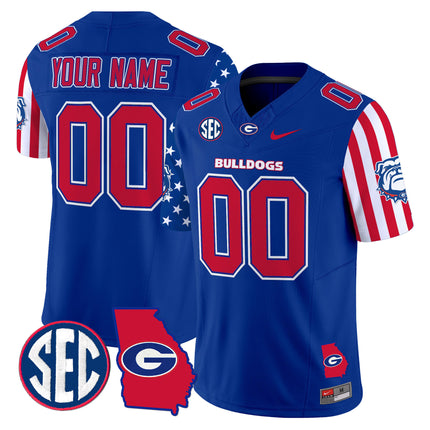 Custom Gender/Name Georgia Bulldogs American Style Vapor Limited Jersey - All Stitched