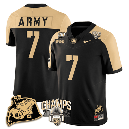Men's Army Black Knights 2023 CIC Trophy Champion Patch Jersey - All Stitched