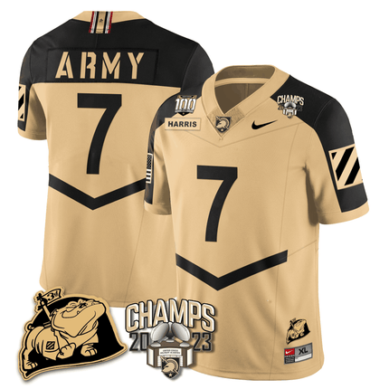 Men's Army Black Knights 2023 CIC Trophy Champion Patch Jersey - All Stitched