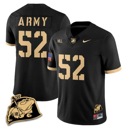 Men? Army Black Knights Rocky The Bulldog Patch Jersey - All Stitched