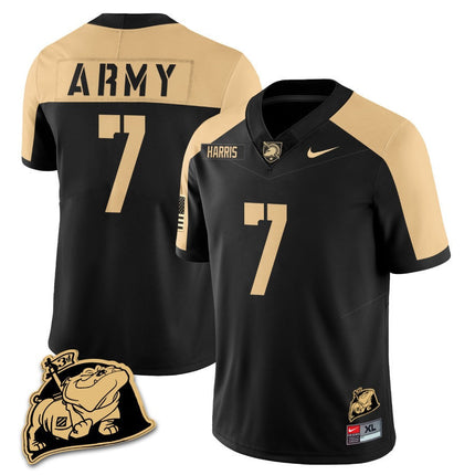 Men? Army Black Knights Rocky The Bulldog Patch Jersey - All Stitched