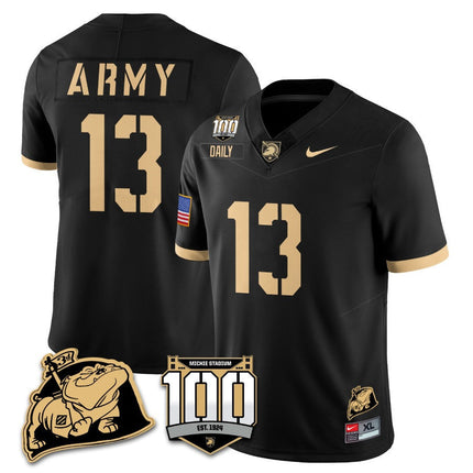 Men's Army Black Knights 100th Anniversary Patch Vapor Jersey - All Stitched
