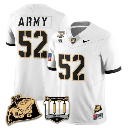 Men's Army Black Knights 100th Anniversary Patch Vapor Jersey - All Stitched