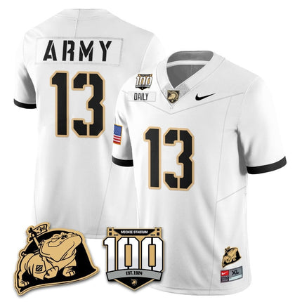 Men's Army Black Knights 100th Anniversary Patch Vapor Jersey - All Stitched