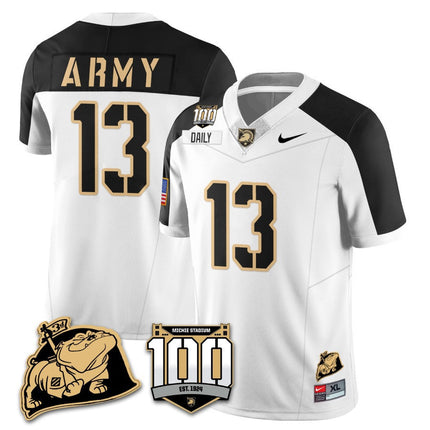 Men's Army Black Knights 100th Anniversary Patch Vapor Jersey - All Stitched