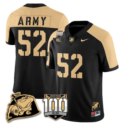 Men's Army Black Knights 100th Anniversary Patch Vapor Jersey - All Stitched