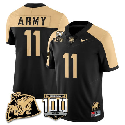 Men's Army Black Knights 100th Anniversary Patch Vapor Jersey - All Stitched