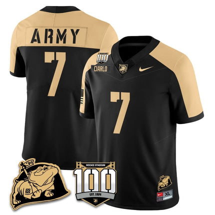 Men's Army Black Knights 100th Anniversary Patch Vapor Jersey - All Stitched